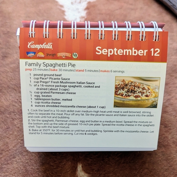 2014 Publications International Campbell Recipe A Day Spiral Easel Calendar - Picture 11 of 15